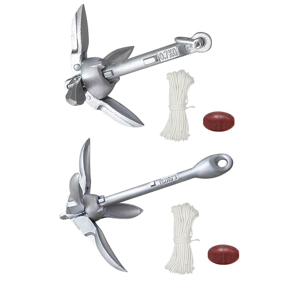 Fishing Kayak Anchor - 0.7/1.5KG 보트 앵커(65피트 해양 로프 및