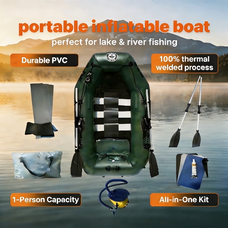 1인용 낚시 보트 저렴한 풍선식 로잉 카약 휴대용 접이 - Fishing Kayak Inflatable 리뷰 및 가격