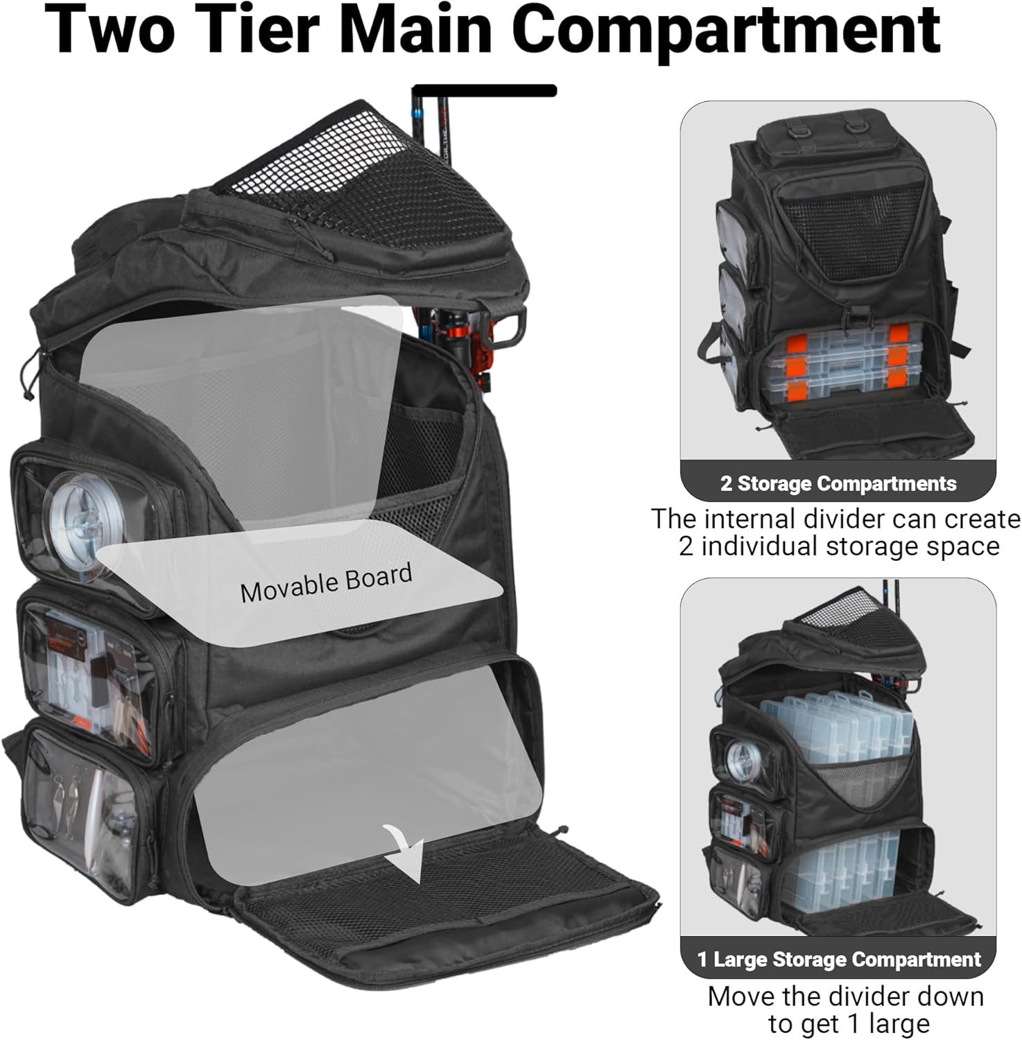 40L 낚시 배낭 태클 박스 백팩 태클박스 (남성용,  - Fishing Kayak Crate 리뷰 및 가격