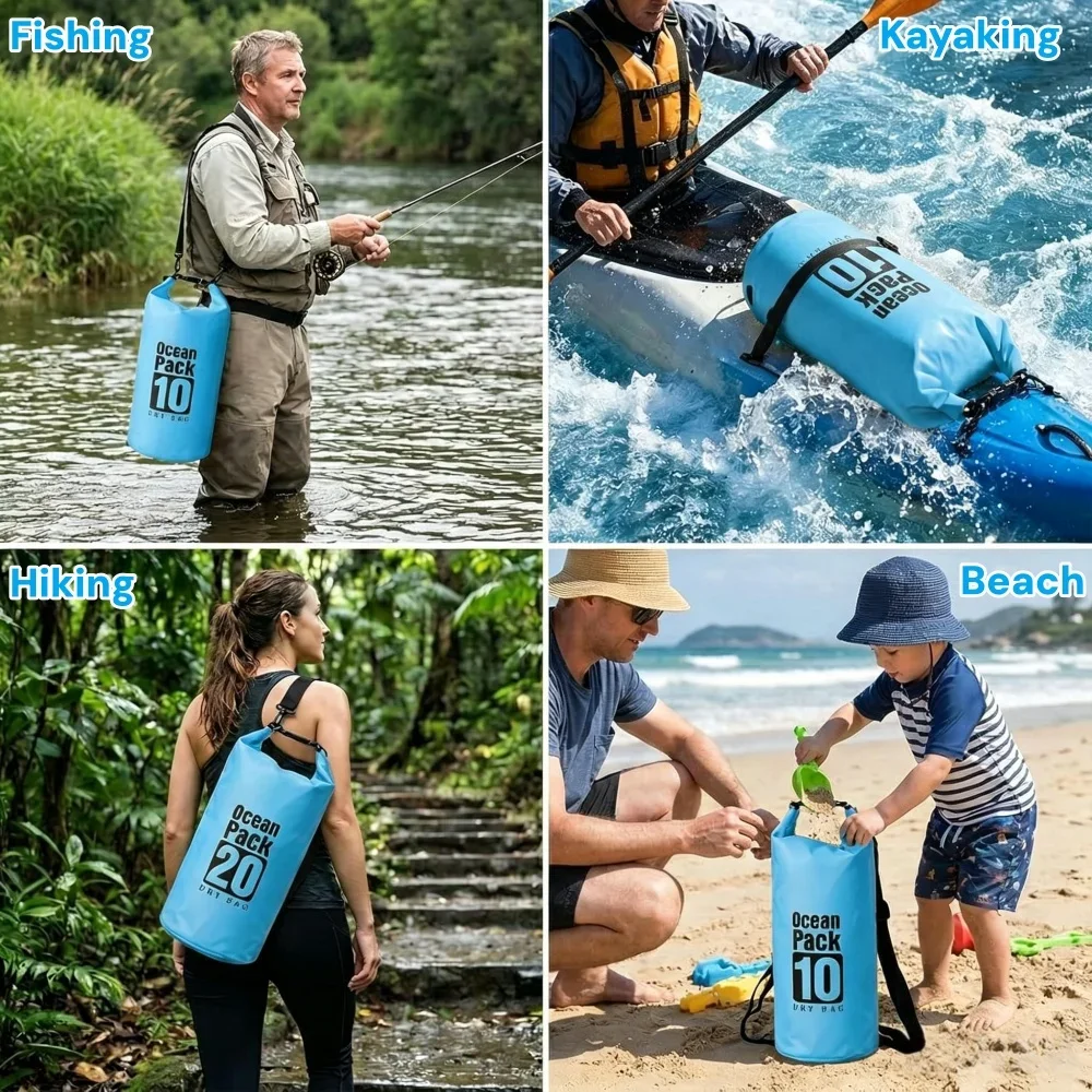 500D 방수 드라이백 플로팅, 롤탑 드라이색, 캠핑  - Fishing Kayak Storage Bag 리뷰 및 가격